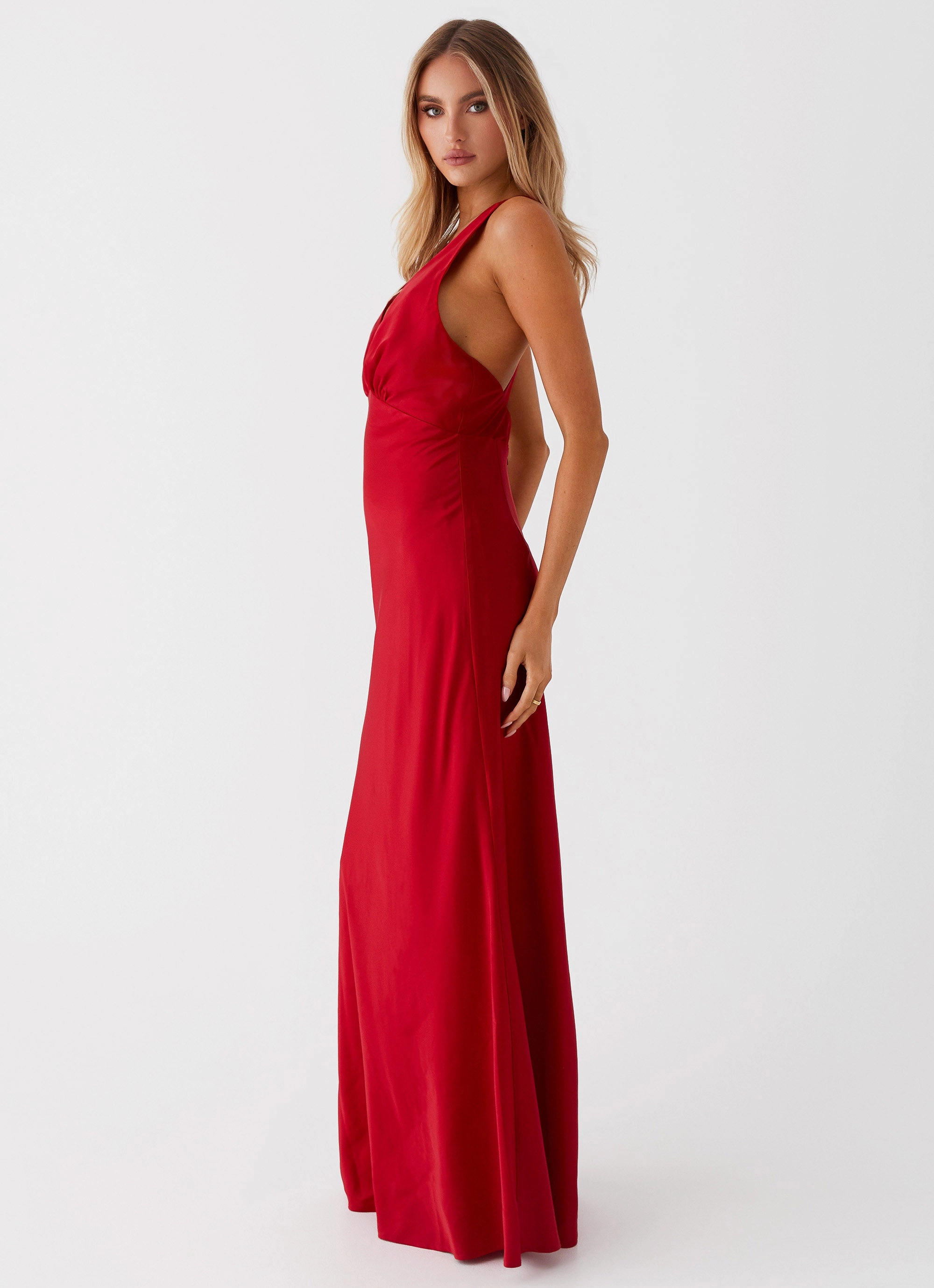 Timeless Touch Airy Fit Slyvia Maxi Dress - Red