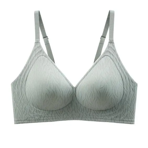 Smaller Chest Lace Textural Modest Coverage Wireless Push-up Bra
