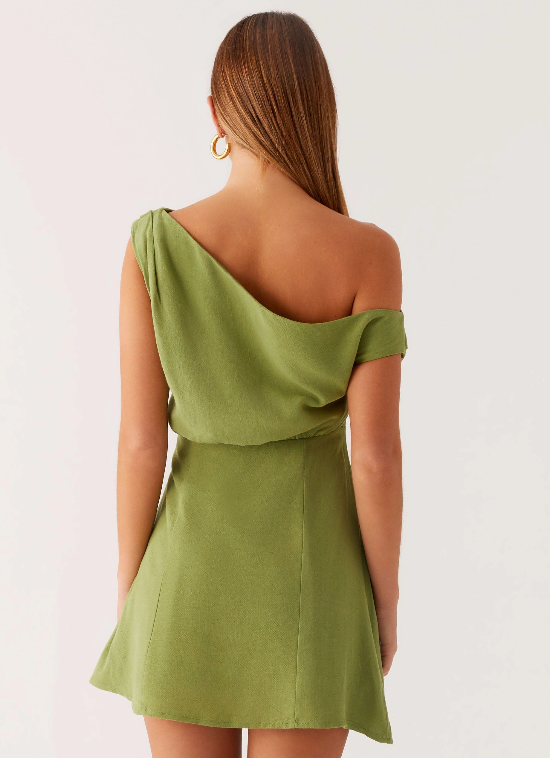 Lady Love Linen Mini Dress - Cactus Sharp Look