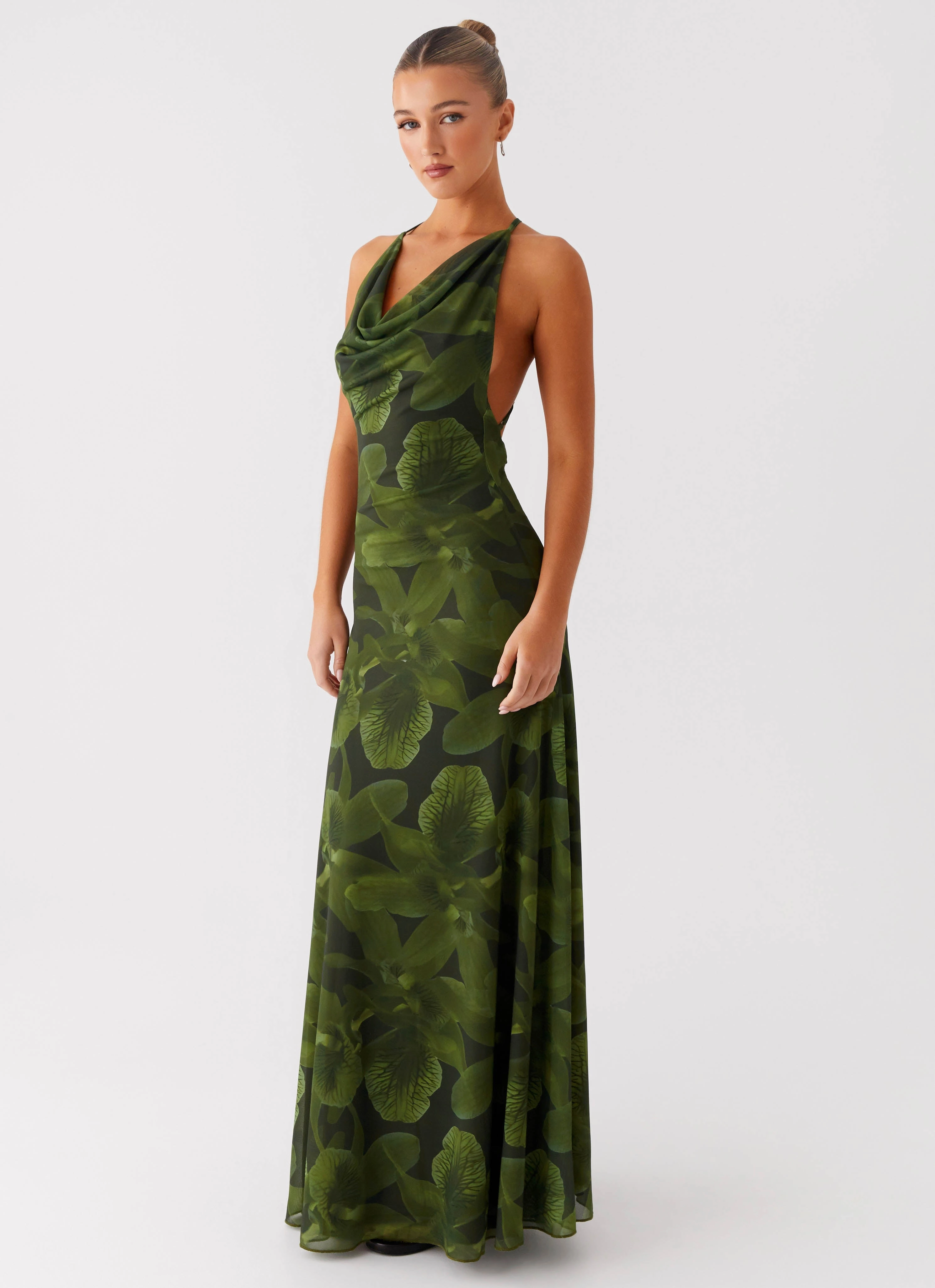Satin Layers Dahliana Maxi Dress - Tropic Floral