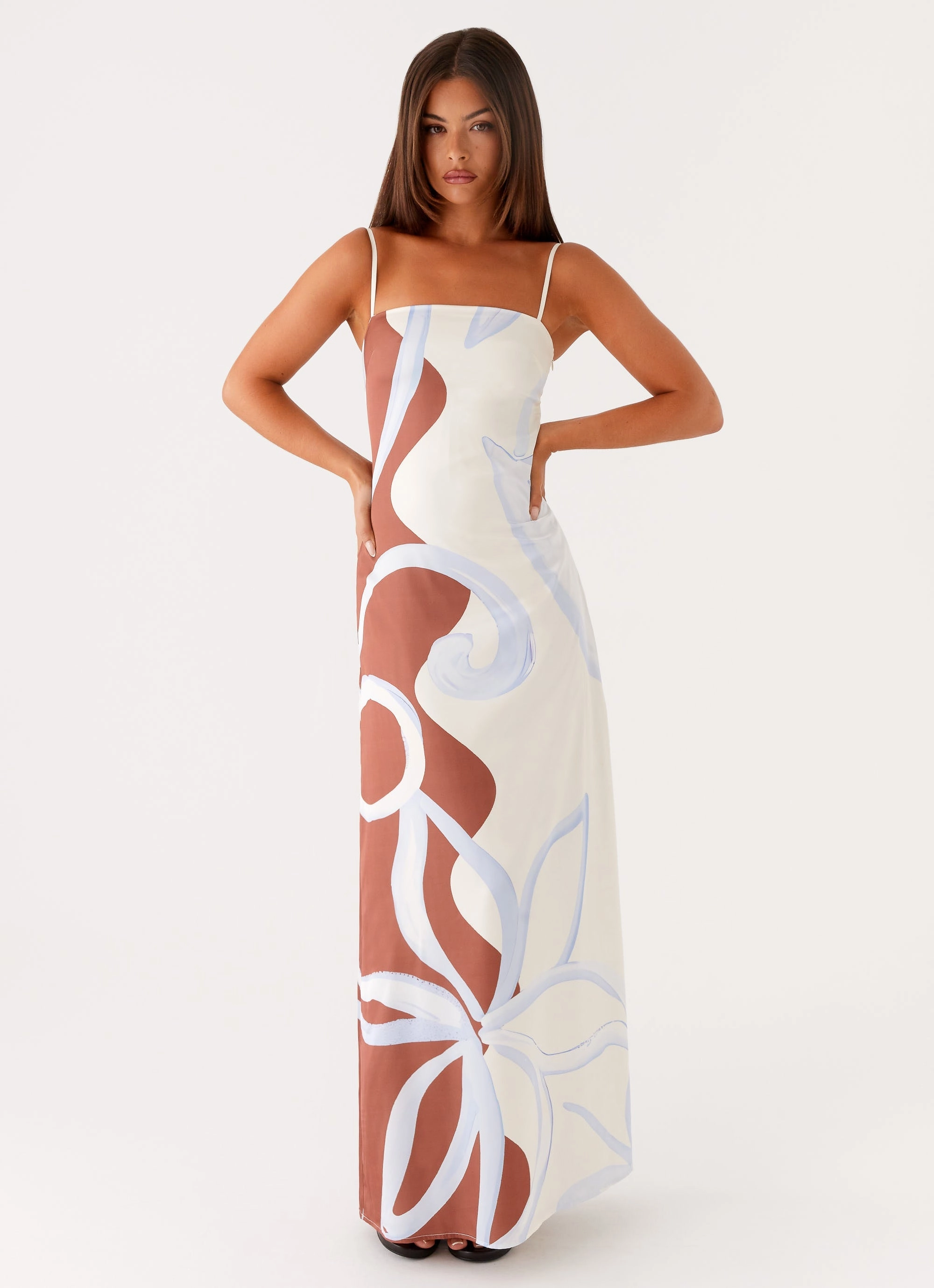 Vibrant pattern Aster Bloom Maxi Dress - Bloom Wave Print