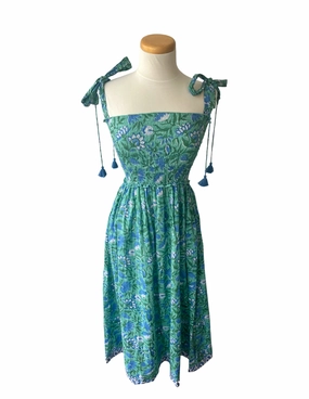 Festive Mood Kingston Dress Teal Garden