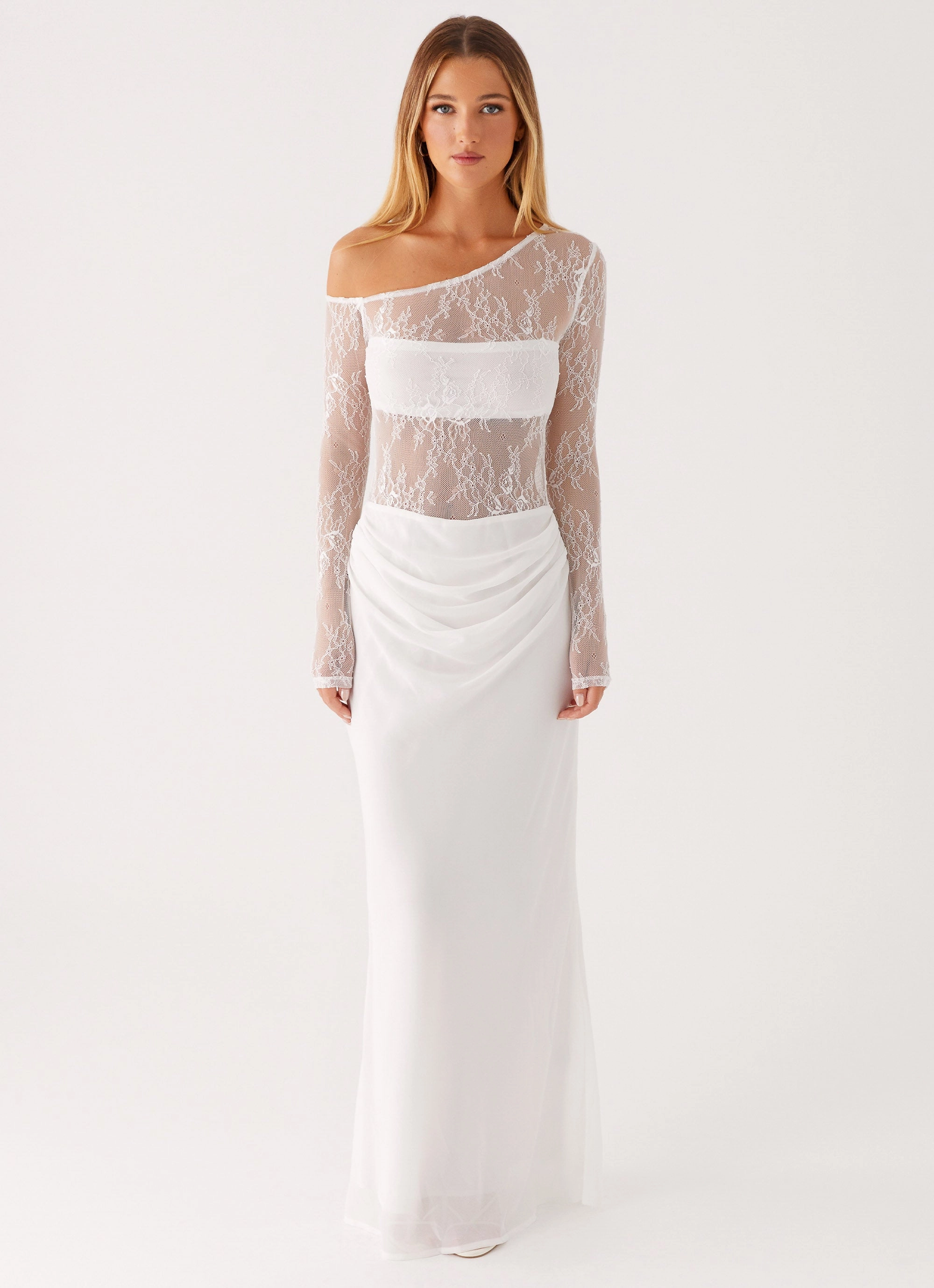 Take Your Time Maxi Dress - White Clean Edge Minimalist Layering