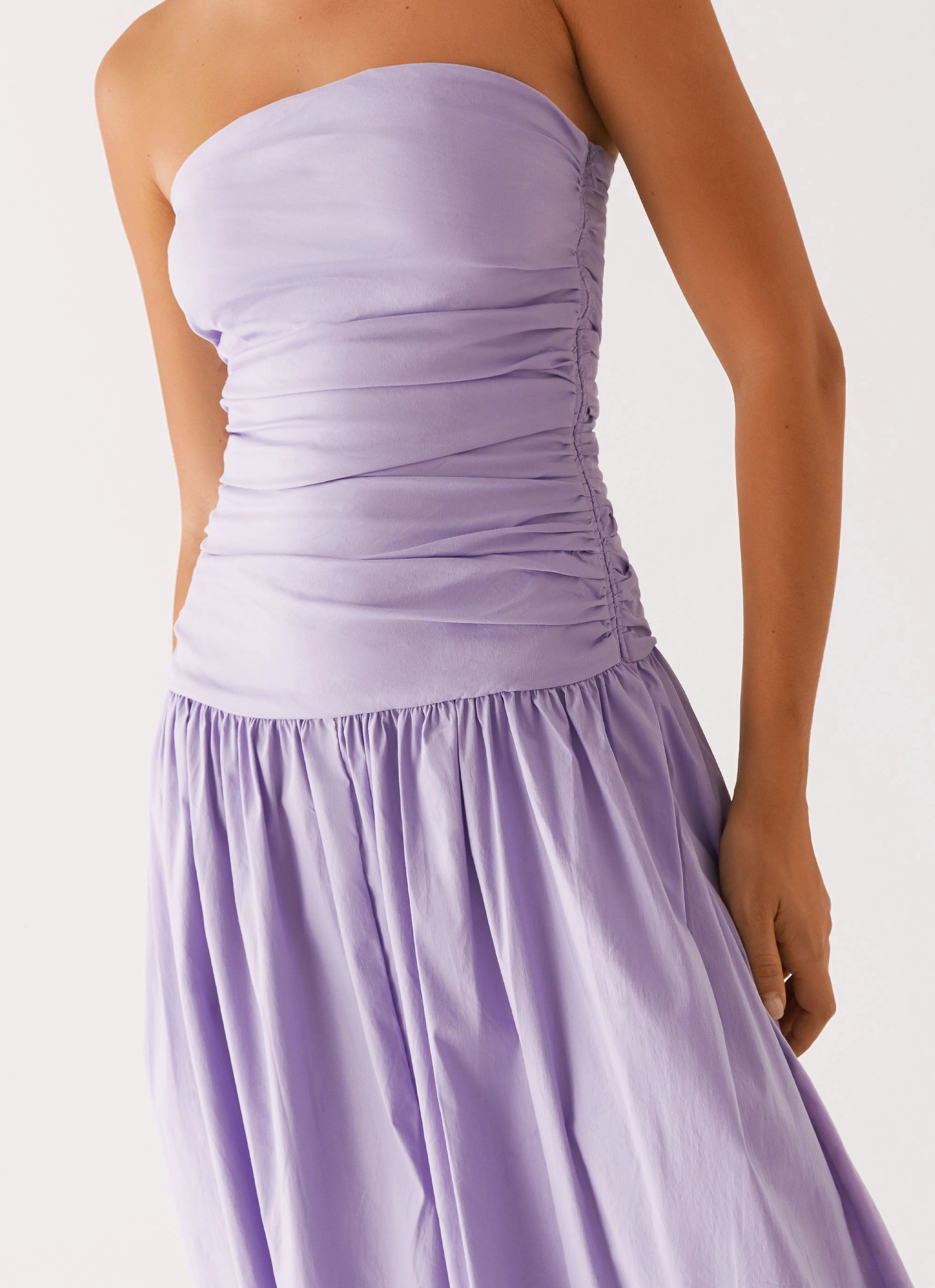 Carmel Maxi Dress - Lavender Subtle-Print Fresh Look