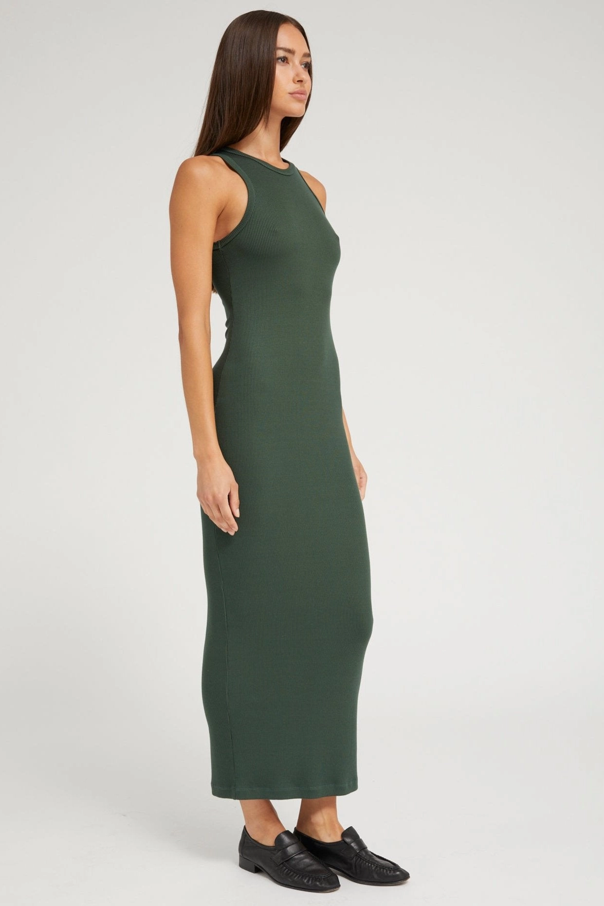 Ivy Rib Racer Maxi Dress Fashionable Wear