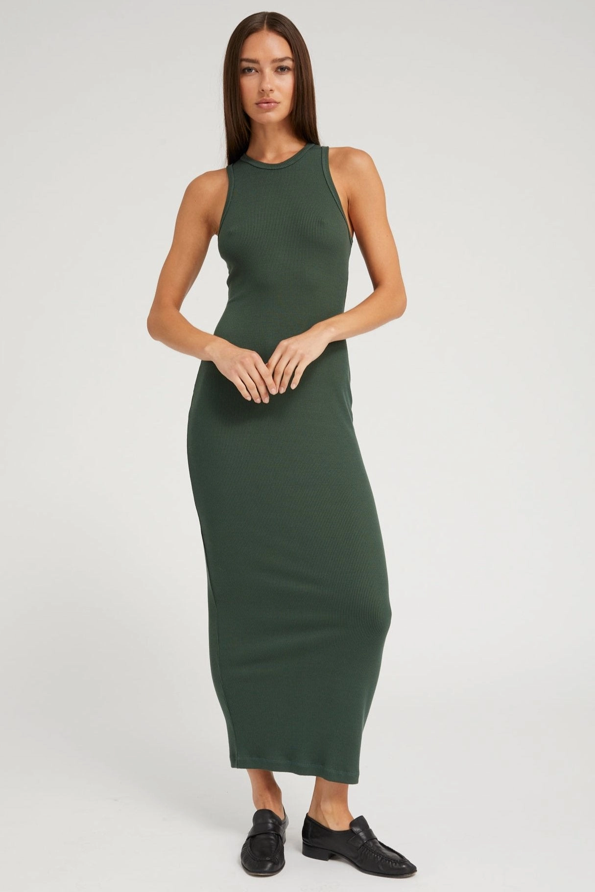 Ivy Rib Racer Maxi Dress Natural Texture Dream Look