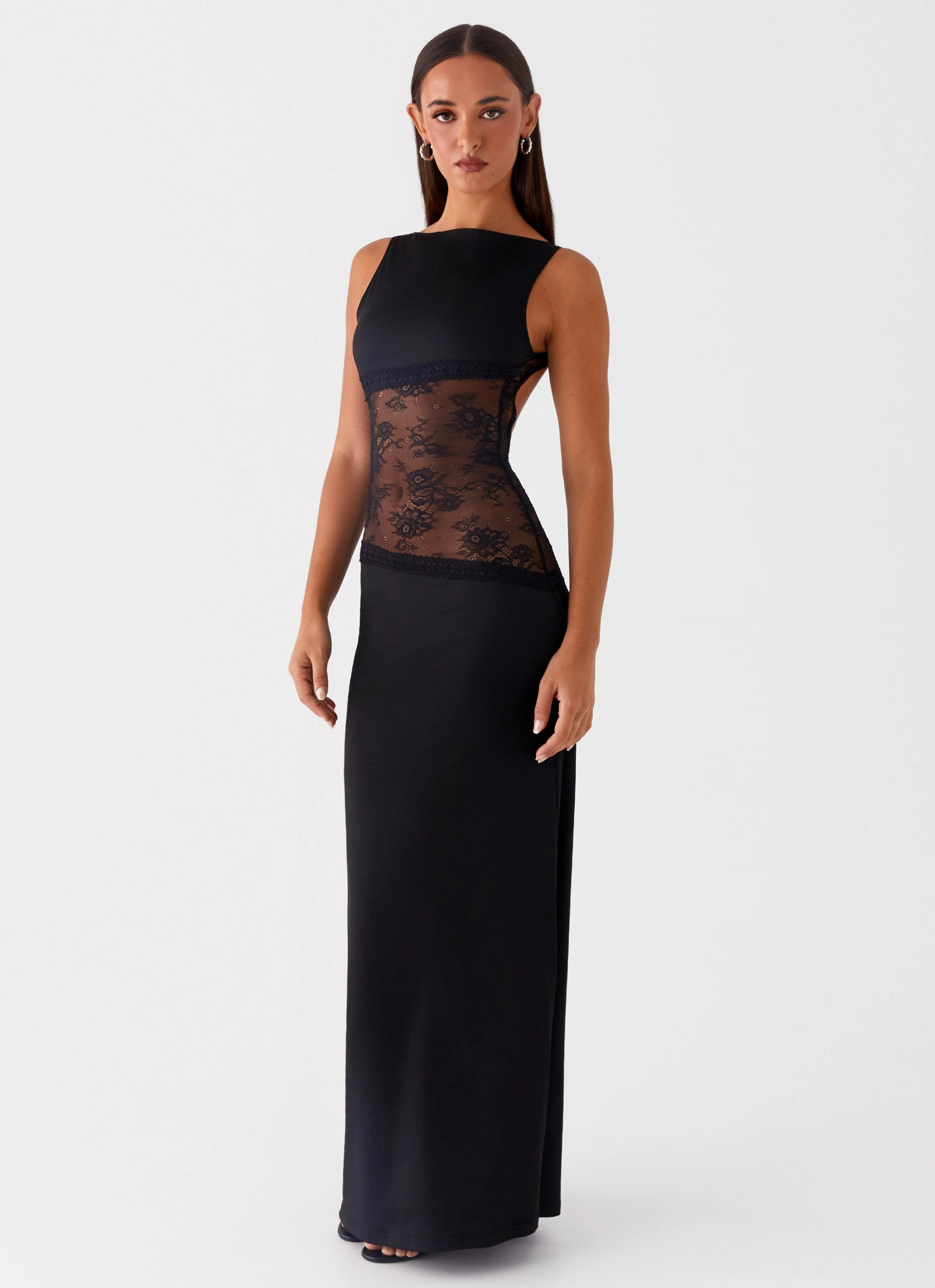 Bold Color Light Finish Lucinda Maxi Dress - Black