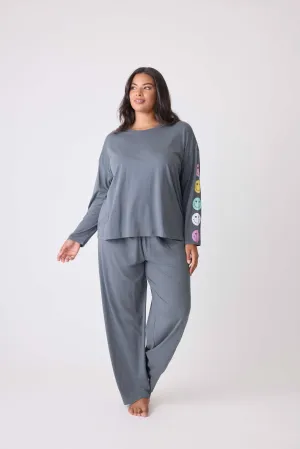 Smiley Cotton Lounge Set - Extended Sizes