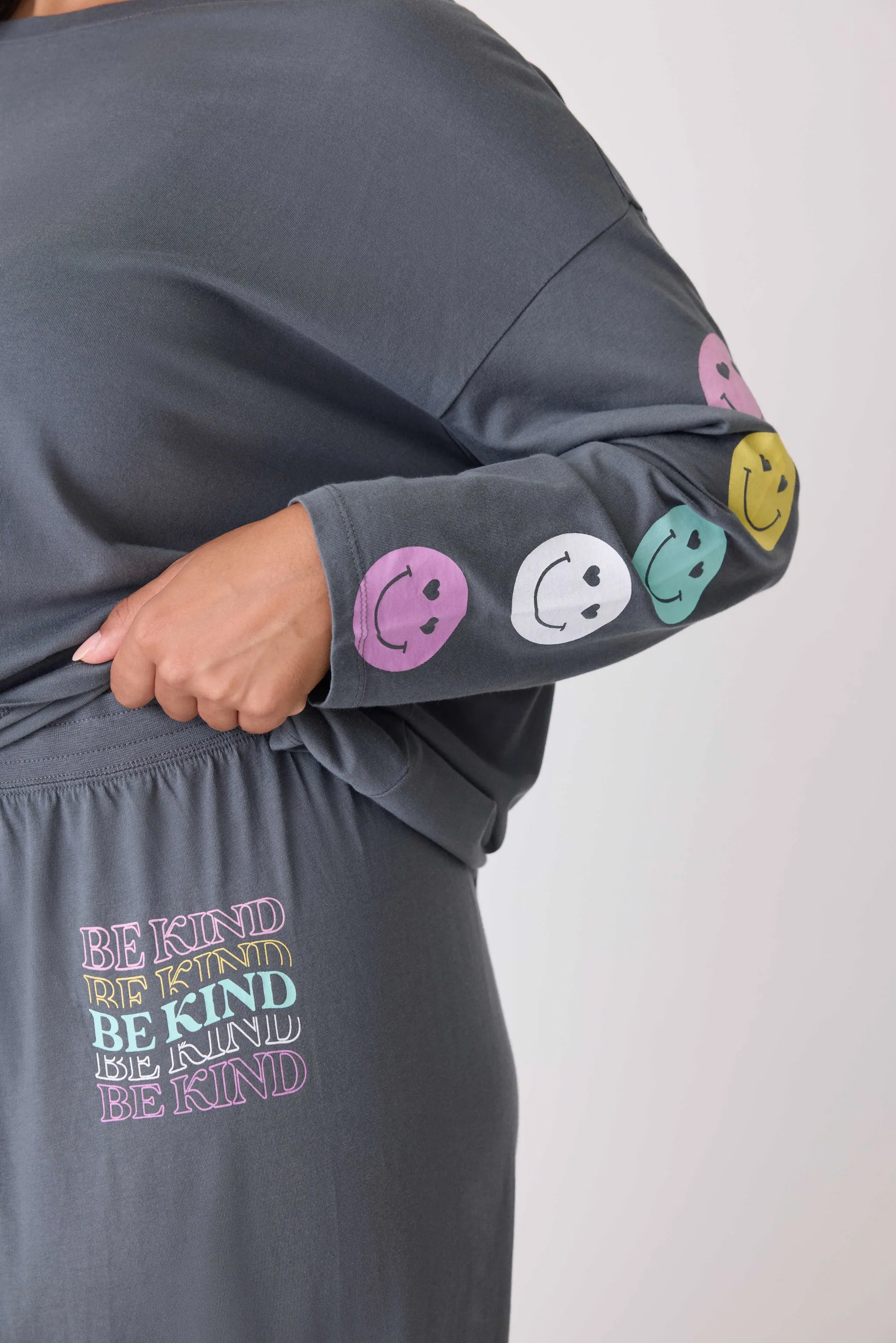 Smiley Cotton Lounge Set - Extended Sizes