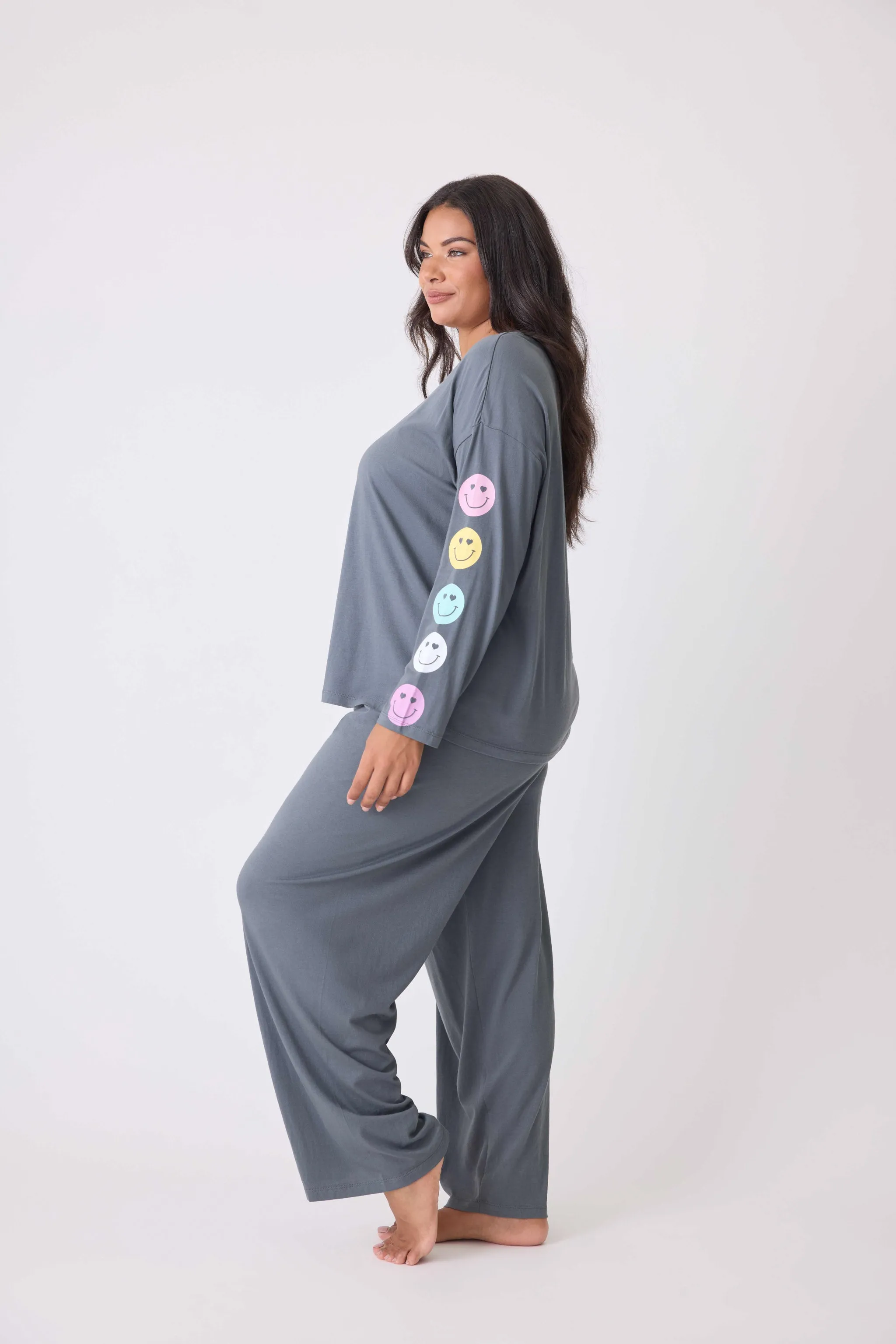 Smiley Cotton Lounge Set - Extended Sizes