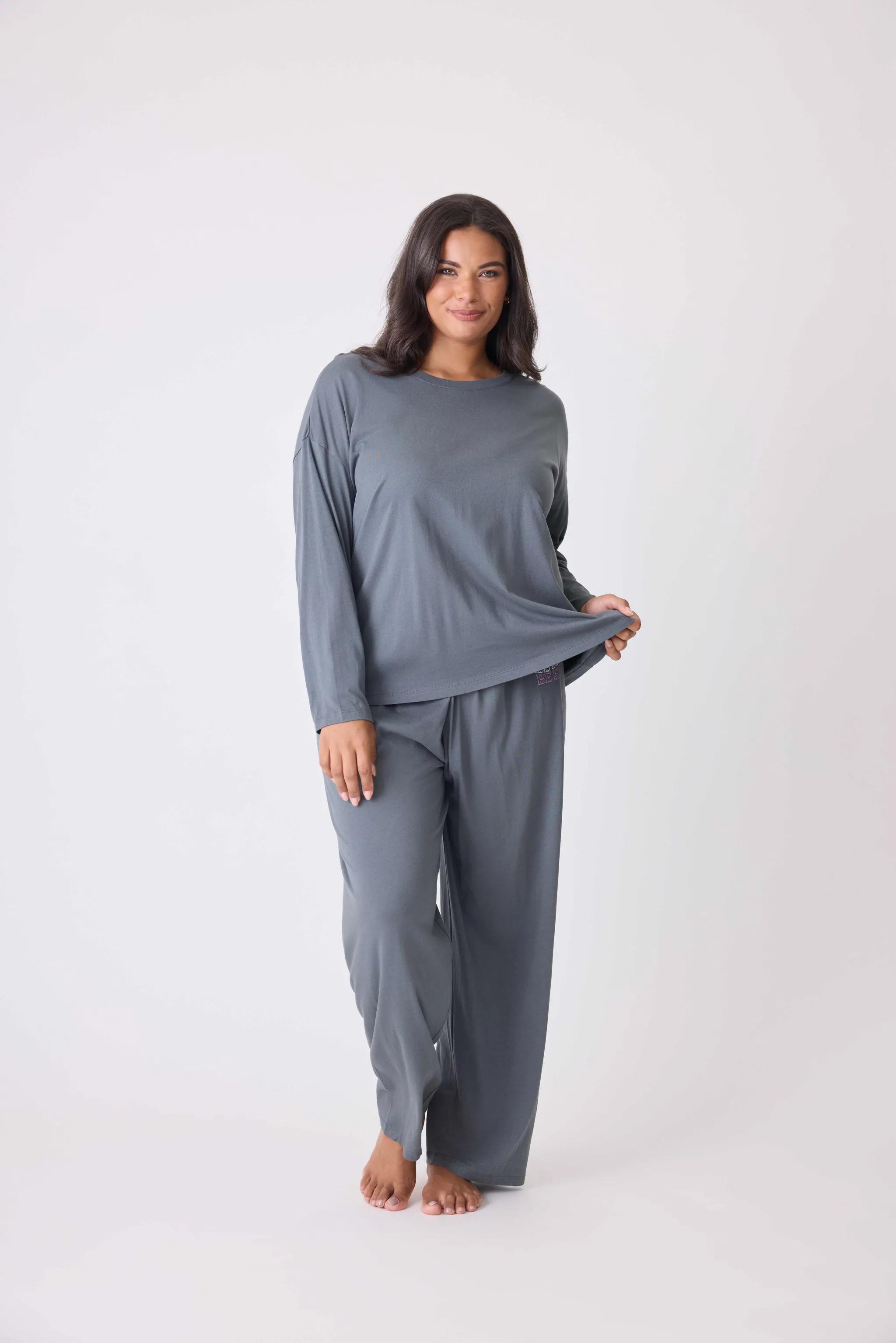 Smiley Cotton Lounge Set - Extended Sizes