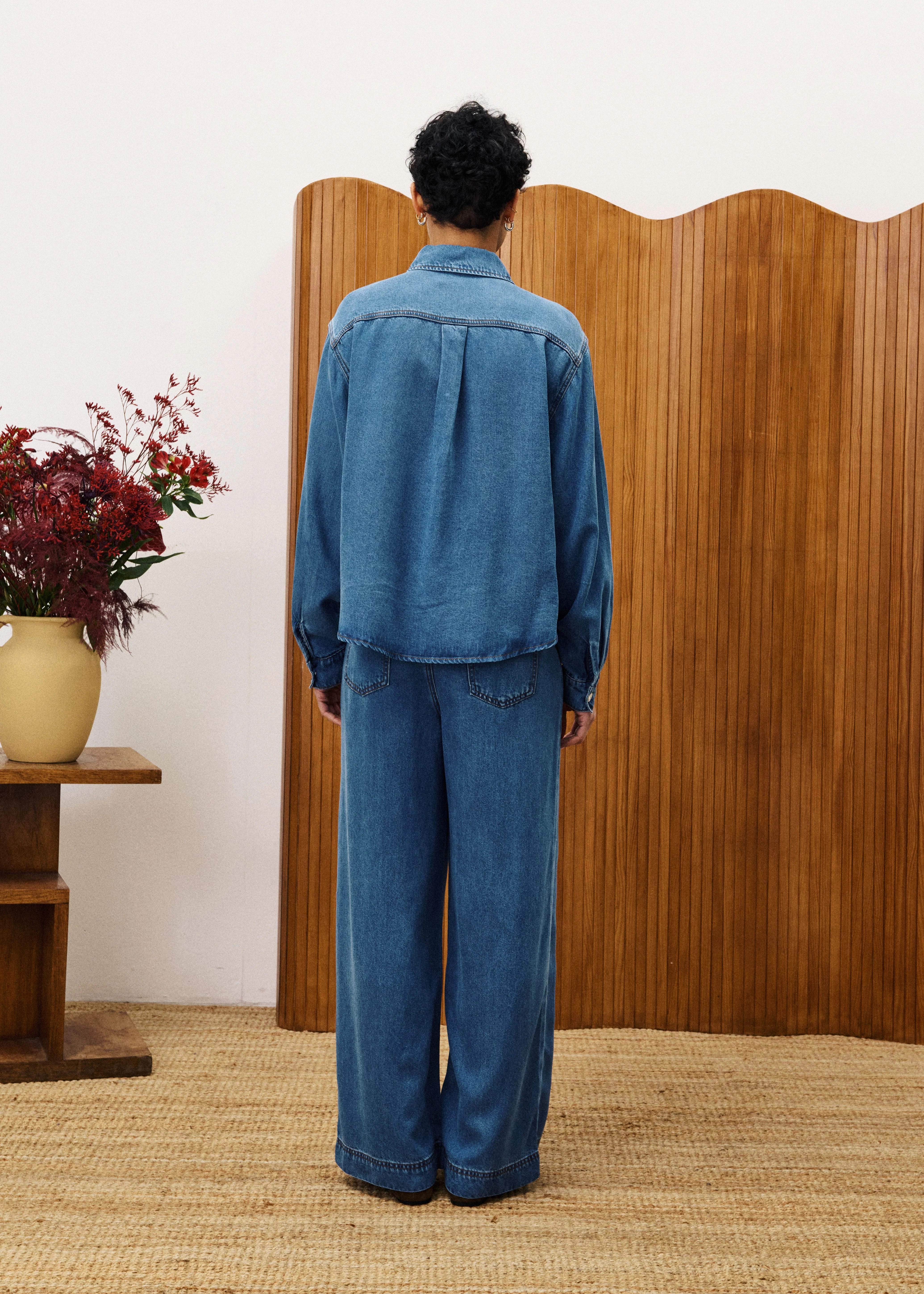 Morning Stroll Evening Stroll Trend Setter Weekend Getaway Minimalist Breathable BALSAMINE BLUE DENIM PANTS