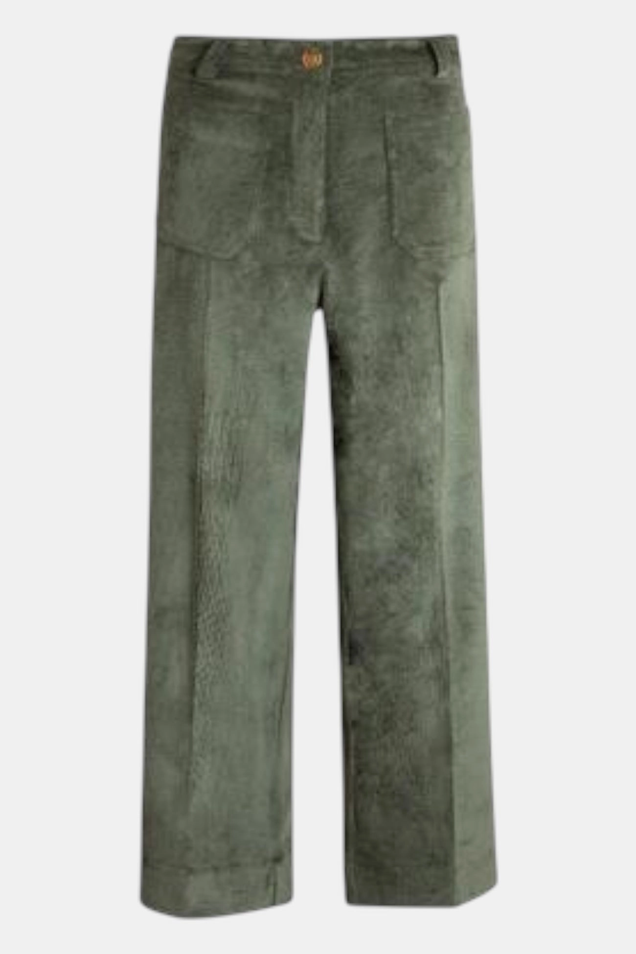 Dorin Corduroy Straight Trouser in Pana Hunter Green Chafe-Free Fit