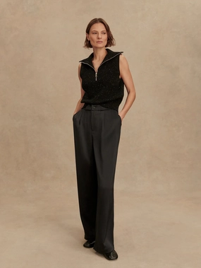 Hidden Zipper Pocket Everyday Look Varley Bryden 2.0 Wide Leg 29.5" in Black