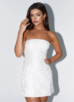 Casual event outfit Eternity Strapless Mini Dress - Ivory
