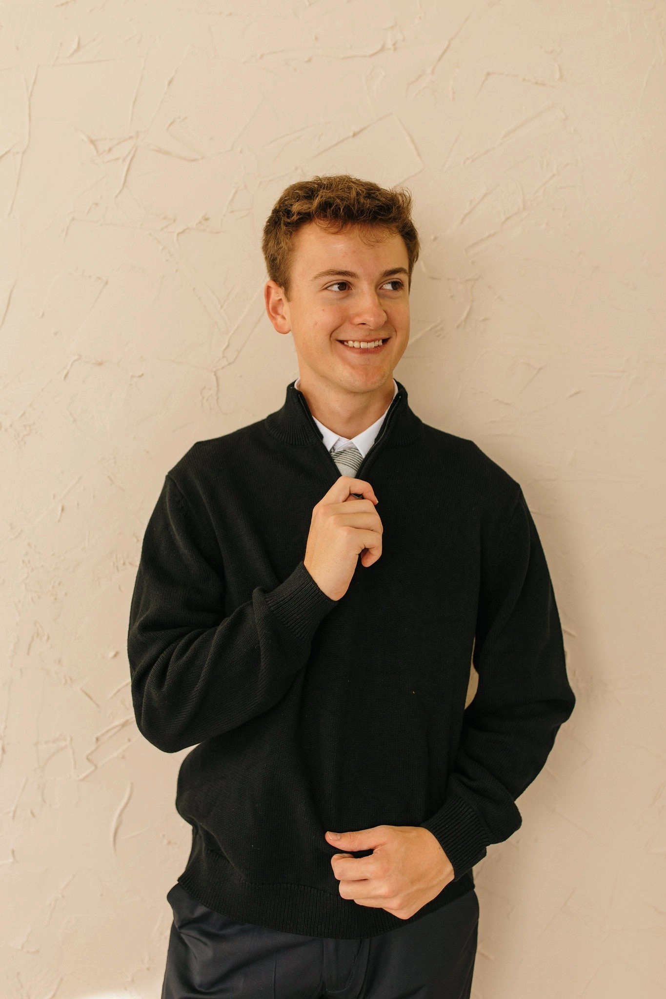 UV protection coating Quarter Zip Sweater