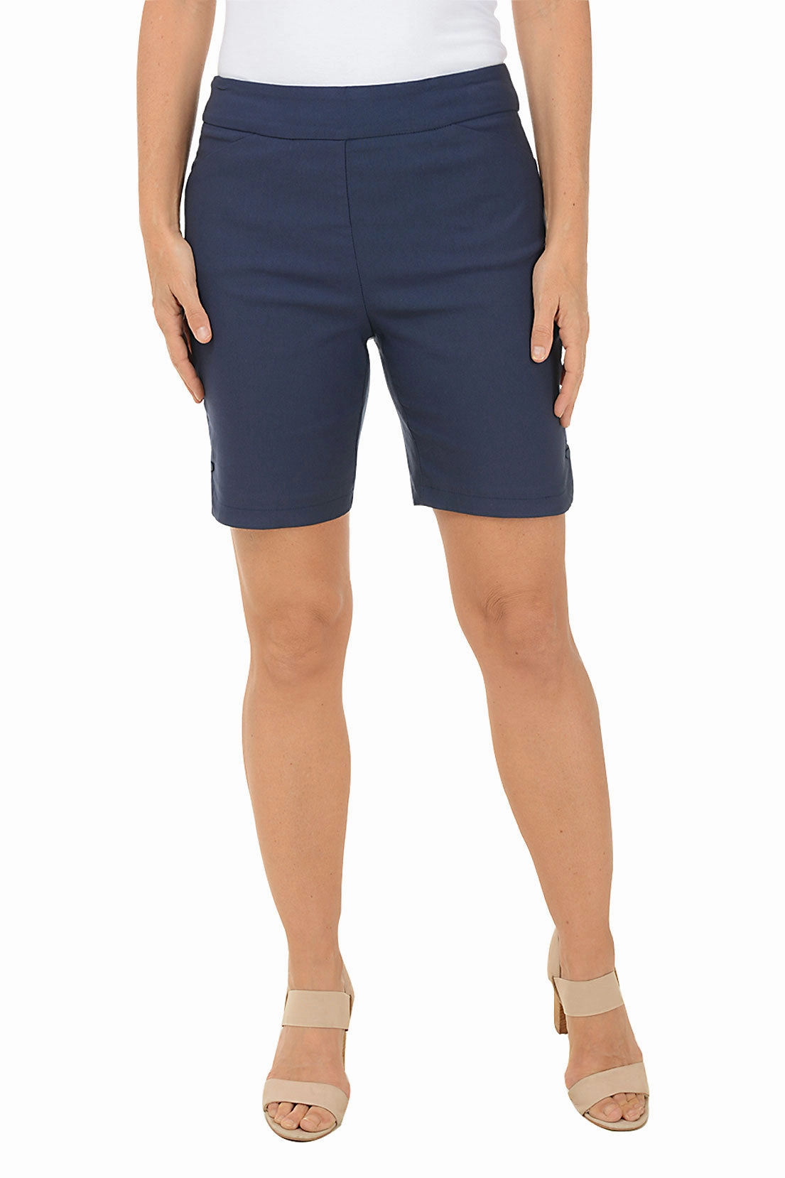Snap Button Hem Pull-On Short Ventilated Mesh Panels Quick Fit Design