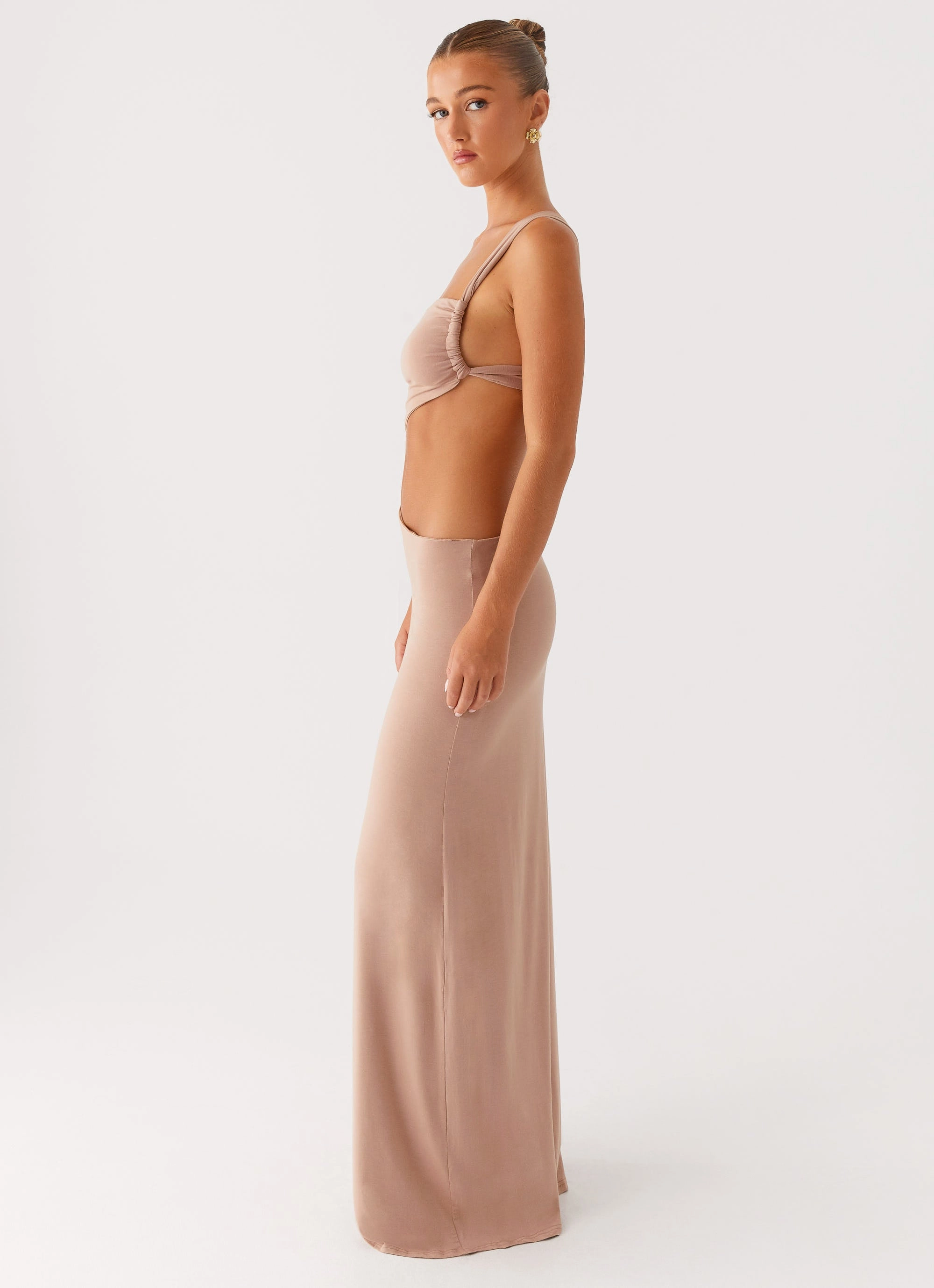 Versatile Layering Kika Maxi Dress - Beige