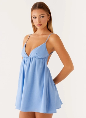 Daily Wear Greer Mini Dress - Blue