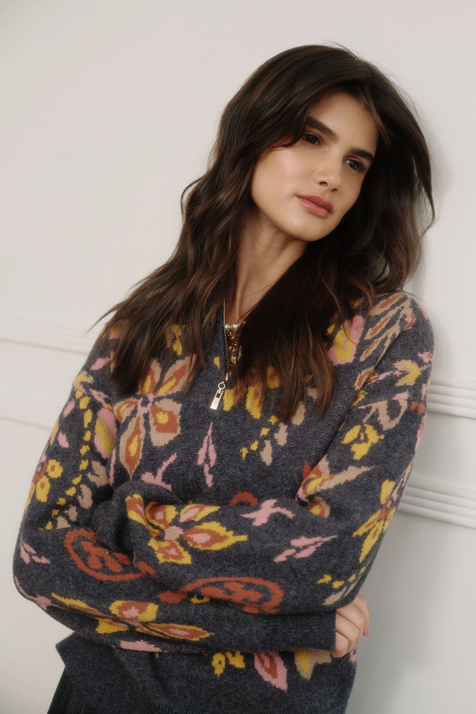AthleisureReady QUARTER ZIP JACQUARD SWEATER