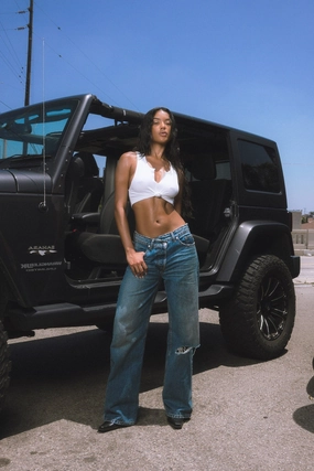 FlexibleMobility Ripstop Fabric Technology Oversized Jean / PCH