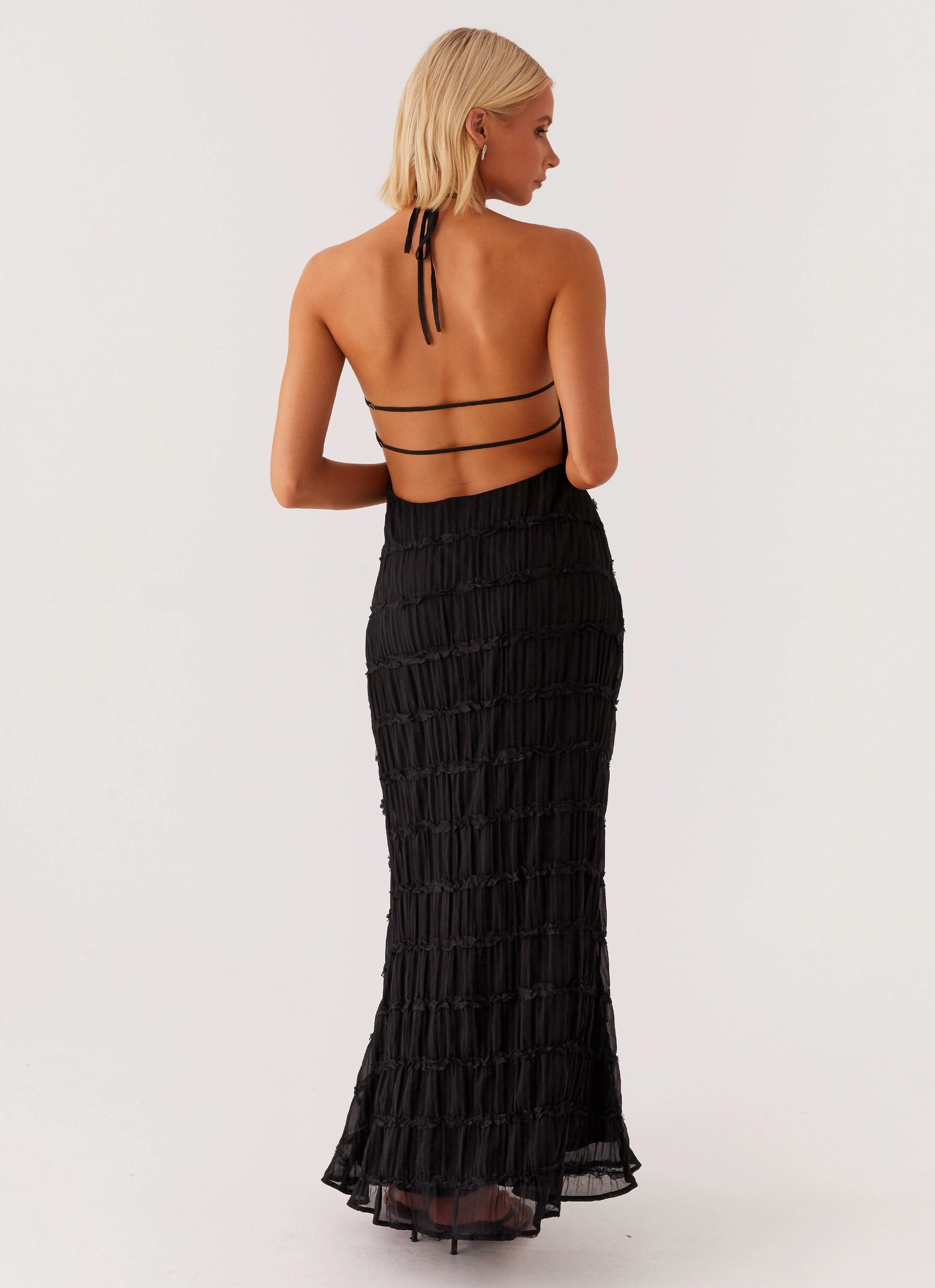 Aullie Maxi Dress - Black Perfect Waist Smart Piece