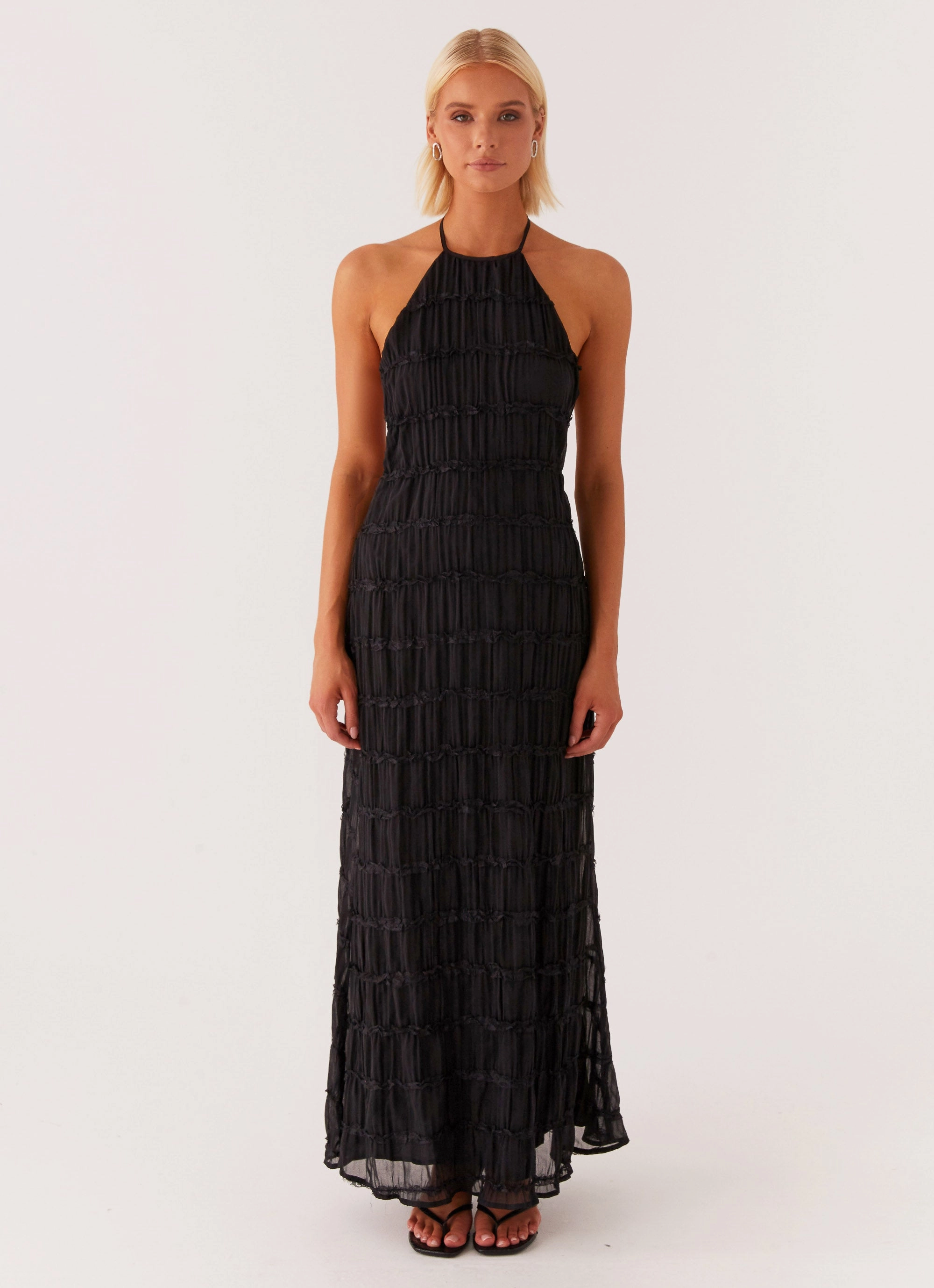 Aullie Maxi Dress - Black Evening Glow Sunset Hour