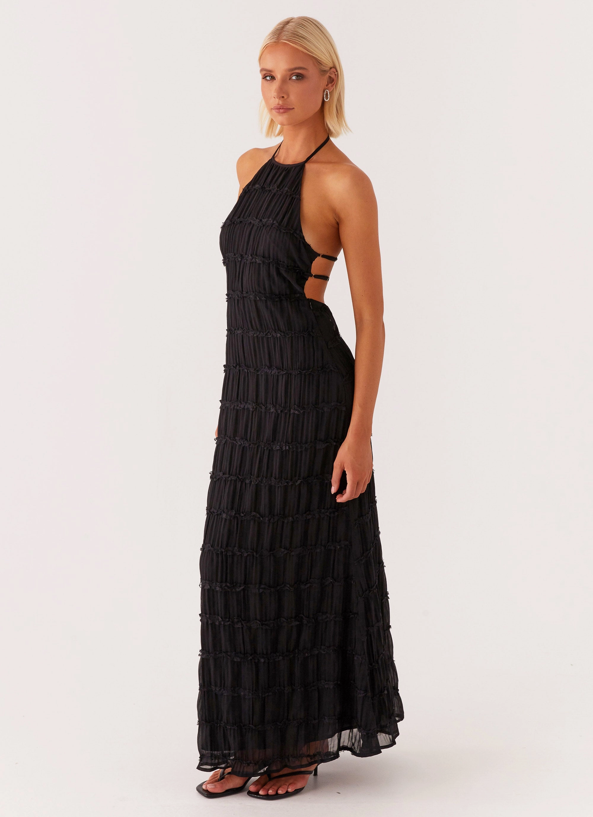 Aullie Maxi Dress - Black Joy Glow
