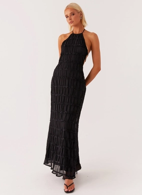 Aullie Maxi Dress - Black Timeless Shape Sunset Look
