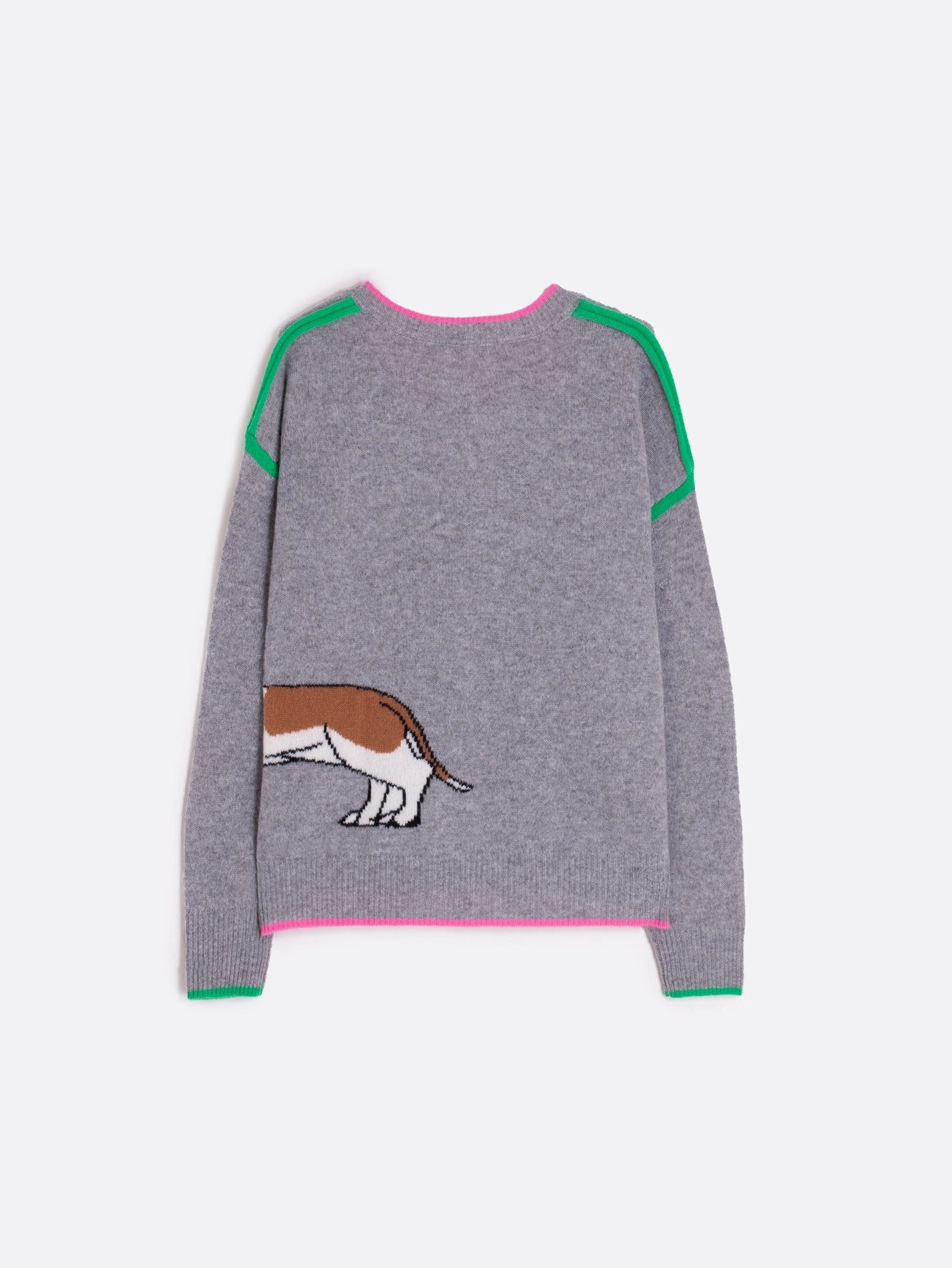 DOG VNECK SWEATER Hydrophobic Threadwork ComfortStretchFit