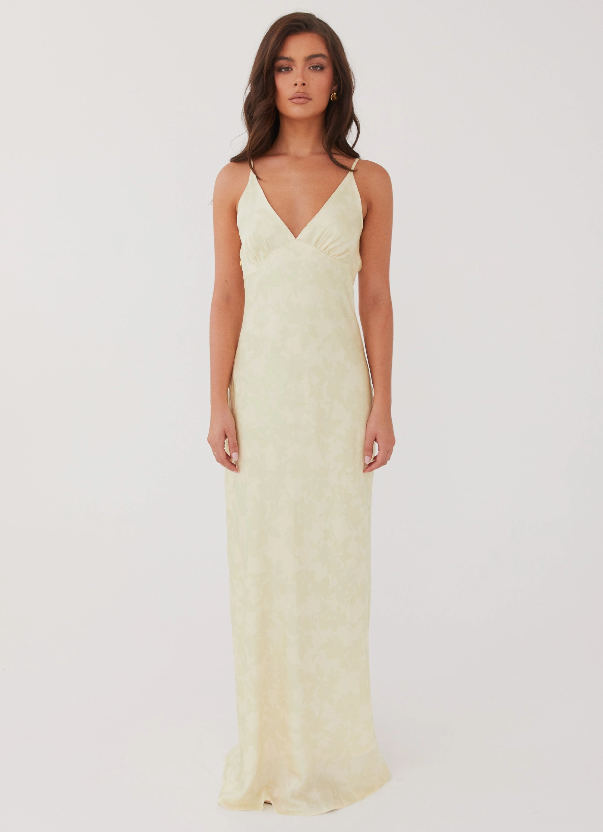 Sorrento Sun Maxi Dress - Yellow Floral Trend Texture