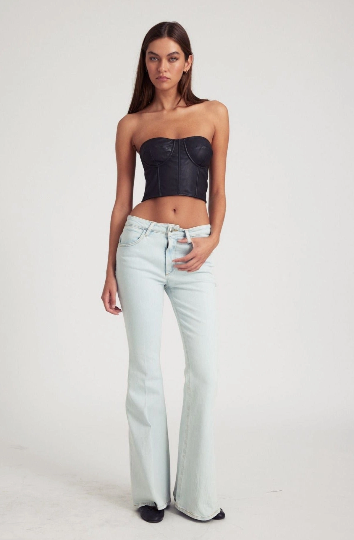 DoubleStitchedHem Bruni Ultra Flare Denim