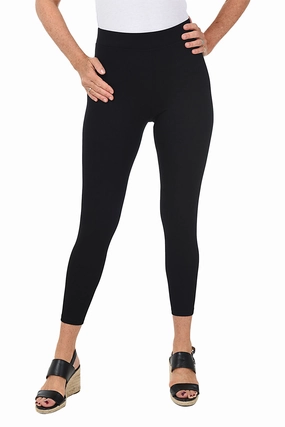 Rhinestone Zipper Cropped Stretch Legging AntiPilling Surface