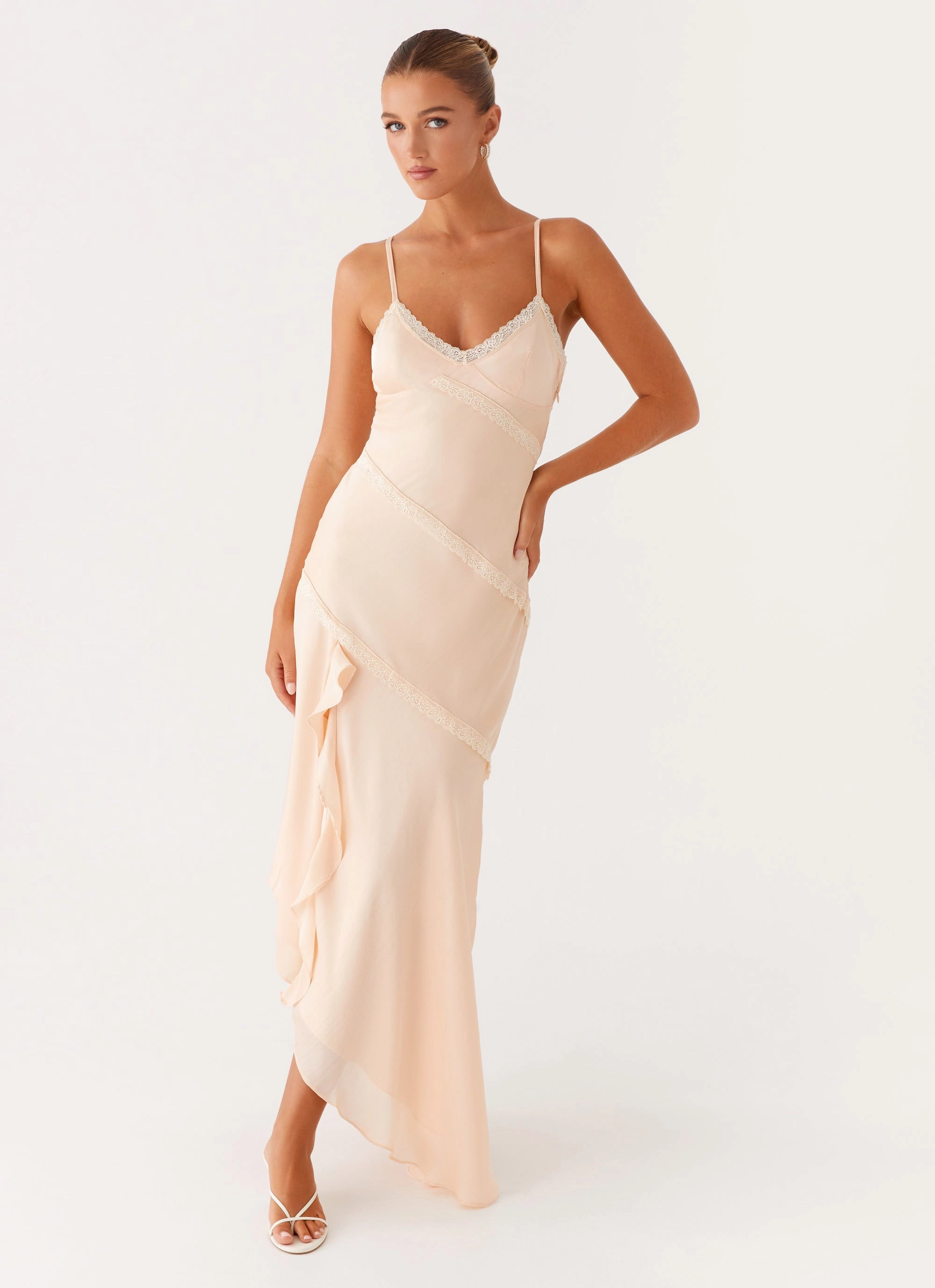 Villa Light Light Wrap Solana Maxi Dress - Peach