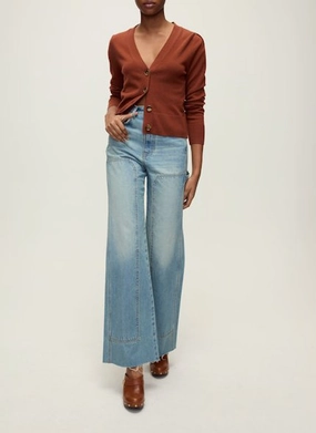 SublimatedPrint Solene Cashmere Cardigan Orange Brandy