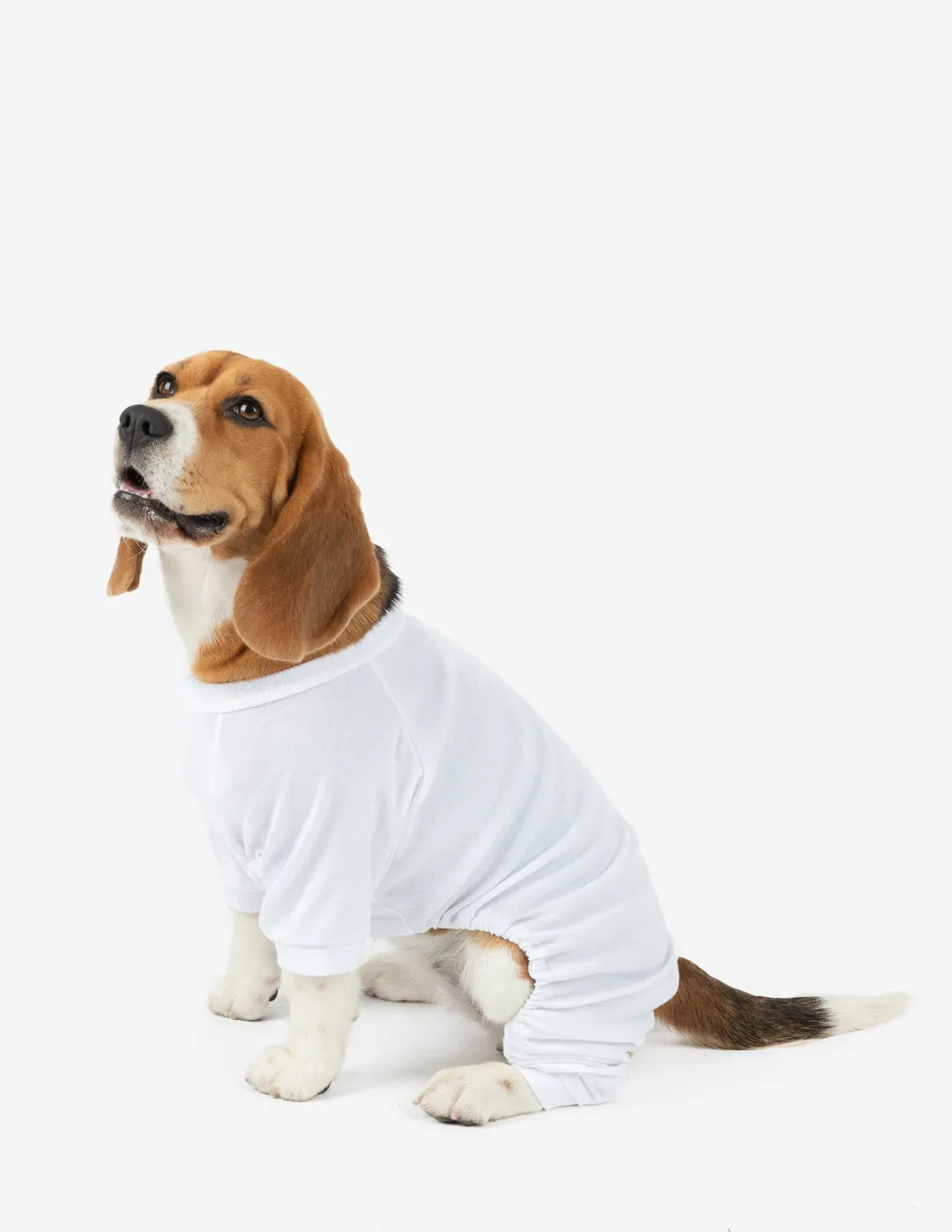 Solid Color White Matching Family Pajama Set