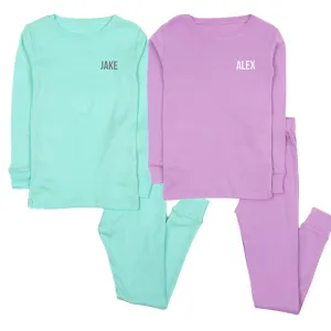Solid Cotton Pajamas | Kids
