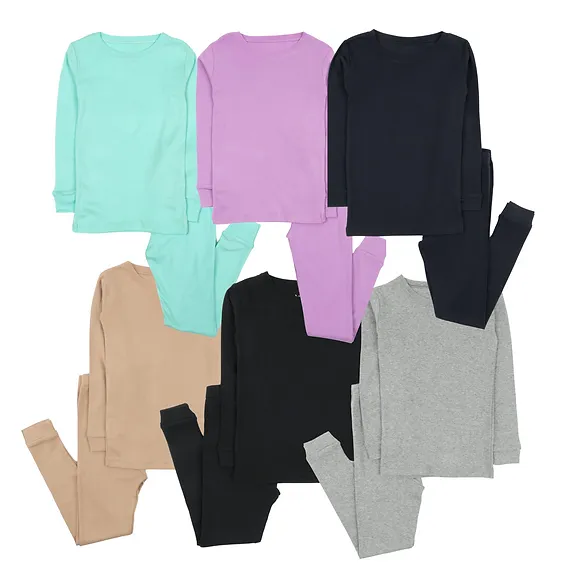 Solid Cotton Pajamas | Kids