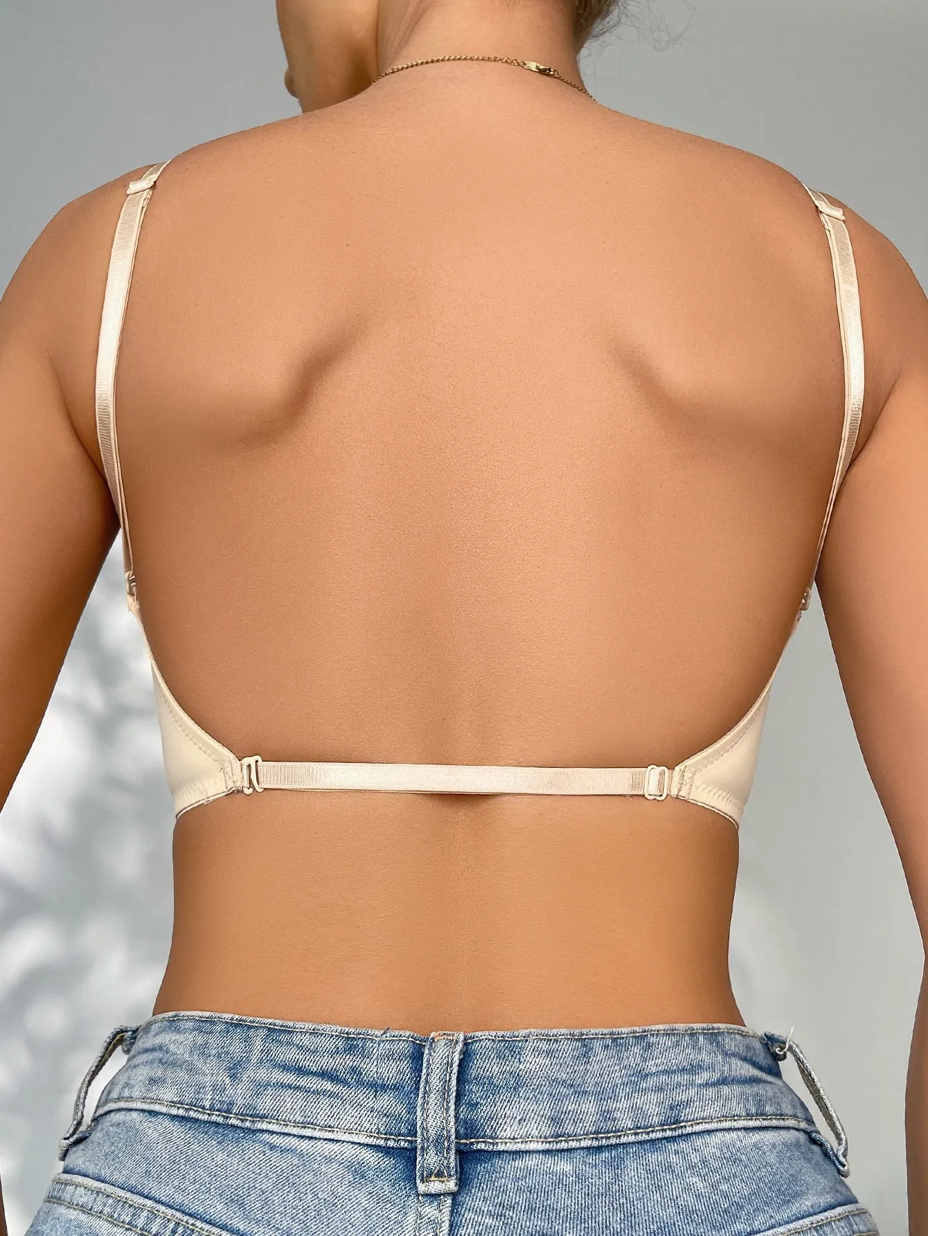 Solid Crisscross Underwire Push-up Bra