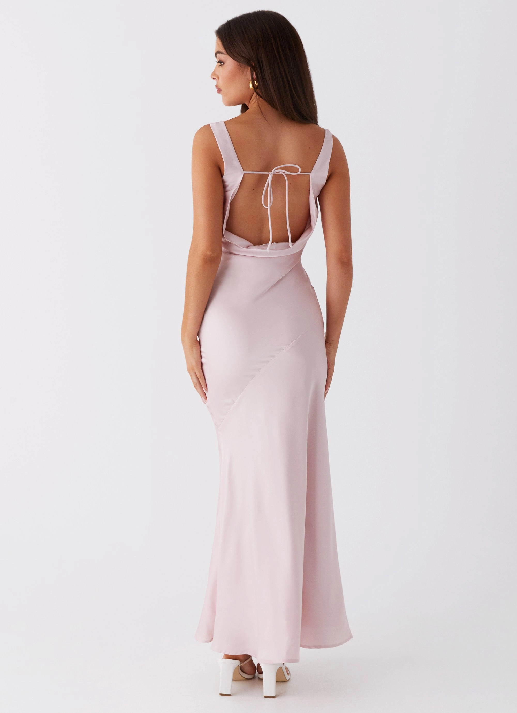 Be Mine Satin Maxi Dress - Mauve Pink Pure Motion