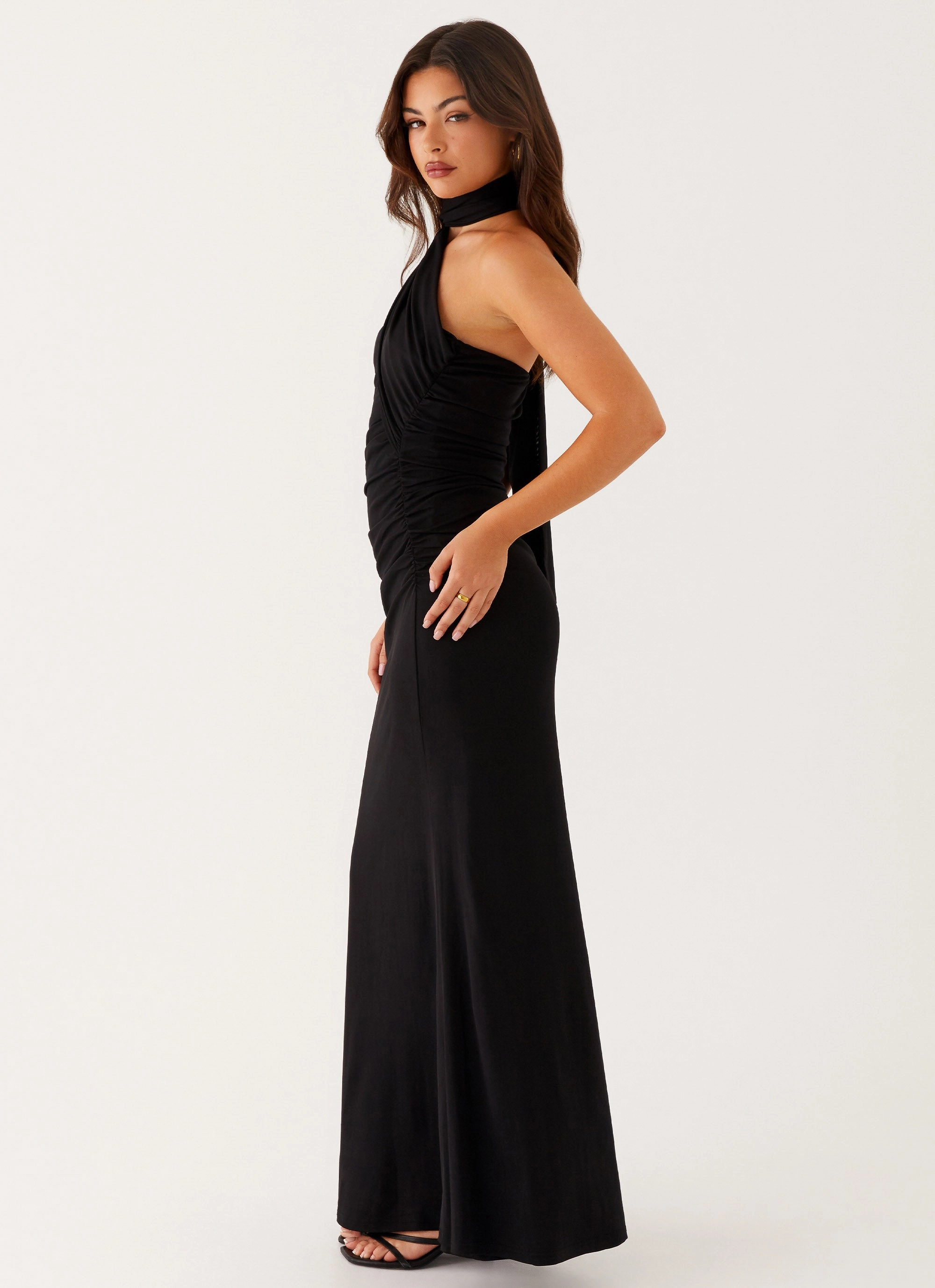 Songbird Maxi Dress - Black Chilly Weather Layer