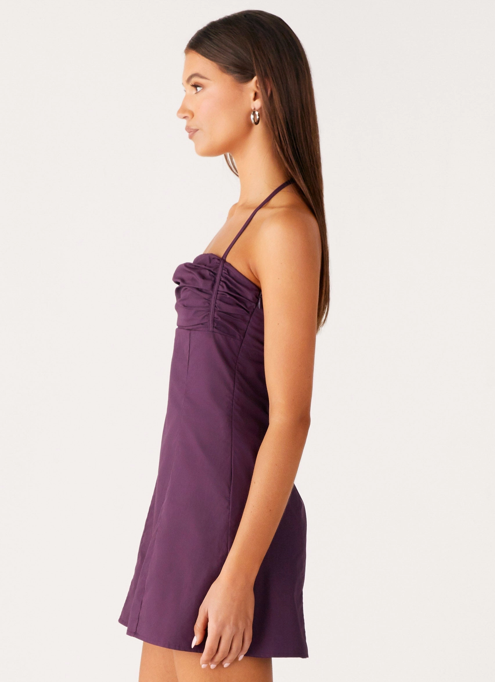 Sonique Mini Dress - Plum Flattering Style Fit Versatile Layering