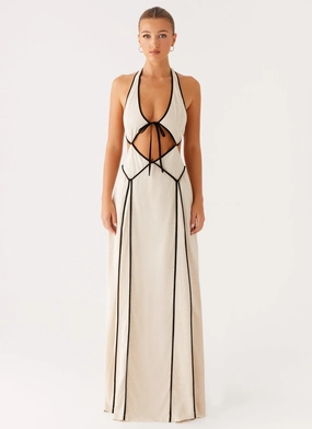Sonnet Maxi Dress - Oatmeal Gentle Glow