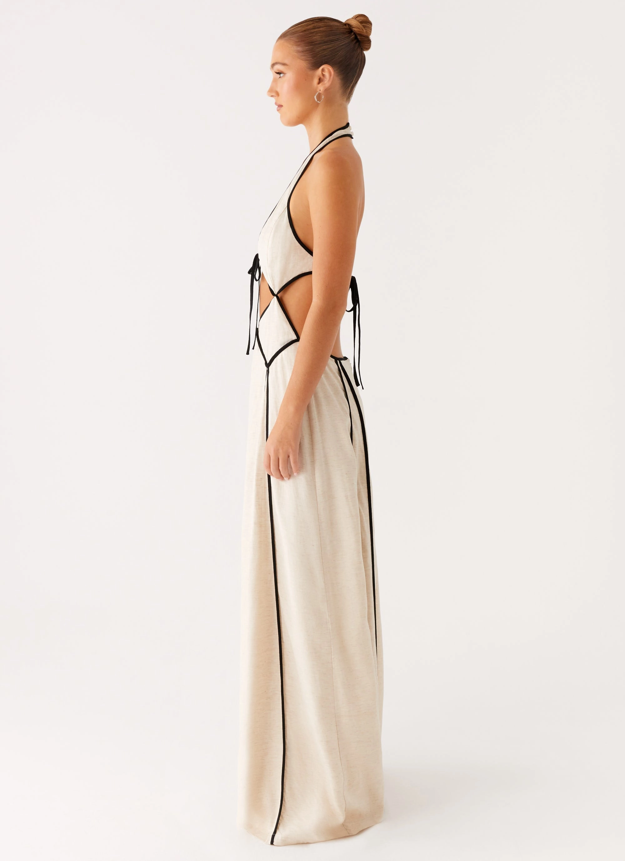Sonnet Maxi Dress - Oatmeal Art Spirit Easy-Storage
