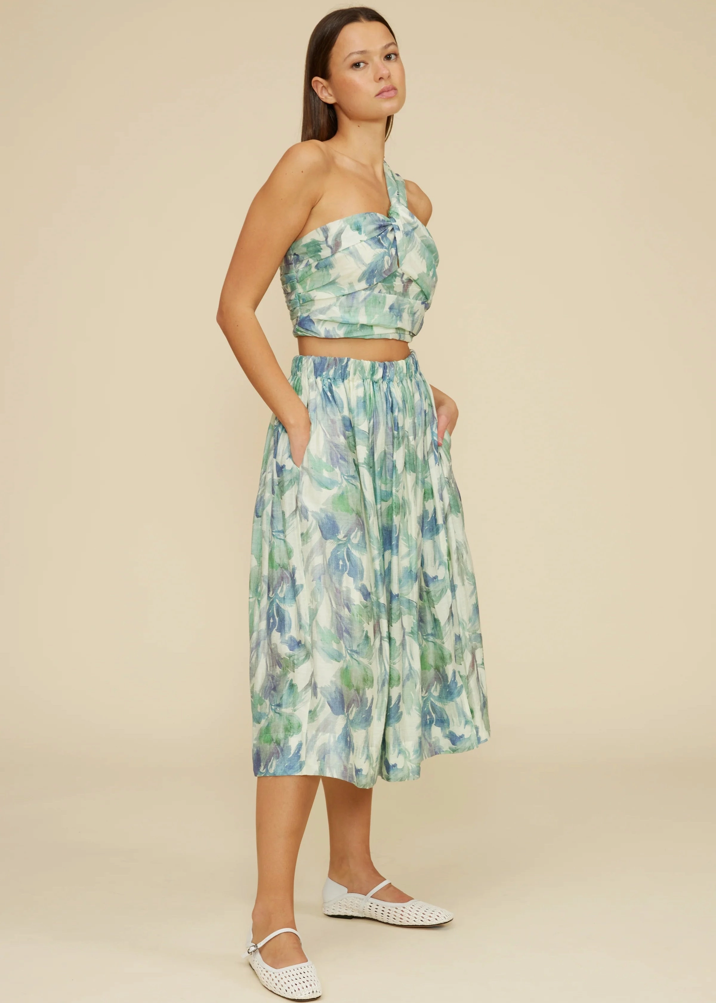 Senior Style SOPHIA FLORAL MIDI SKIRT