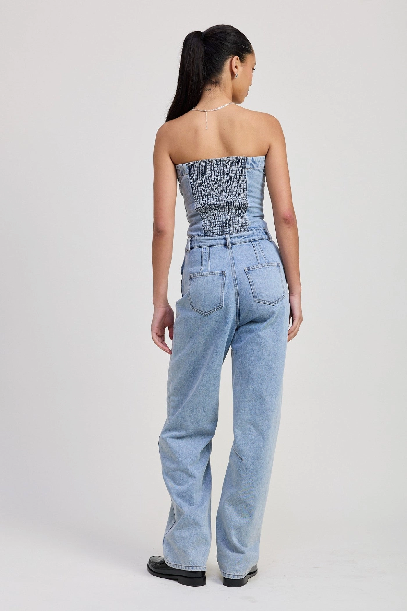 Timeless Fit SOPHIA STRAPLESS DENIM JUMPSUIT