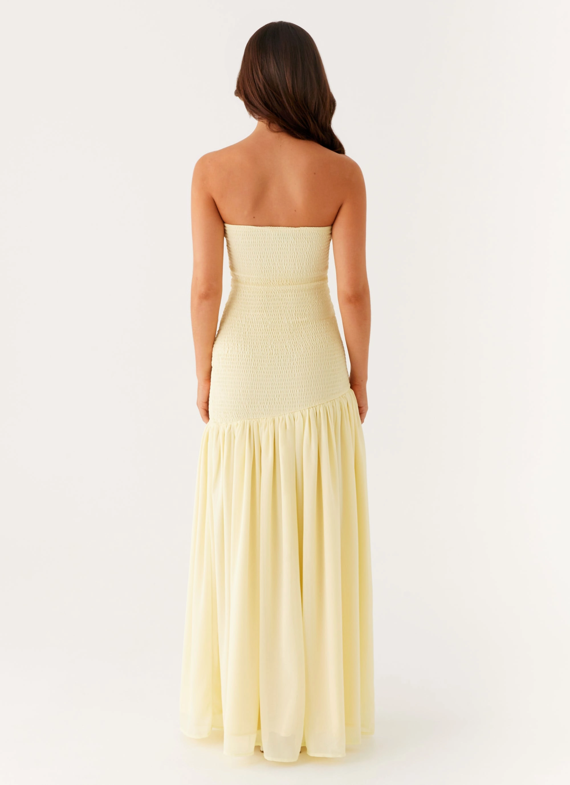All Gender Fit Tiered-Skirt Royce Maxi Dress - Yellow