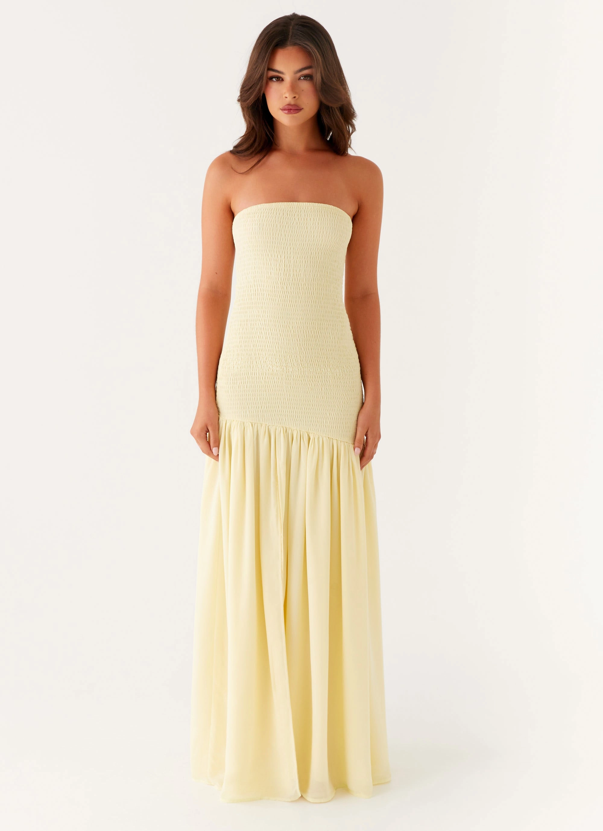 Royce Maxi Dress - Yellow Euro Touch Sophisticated Design