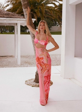 Perfect Style Wear Sorella Maxi Dress - Tropical Pink Print