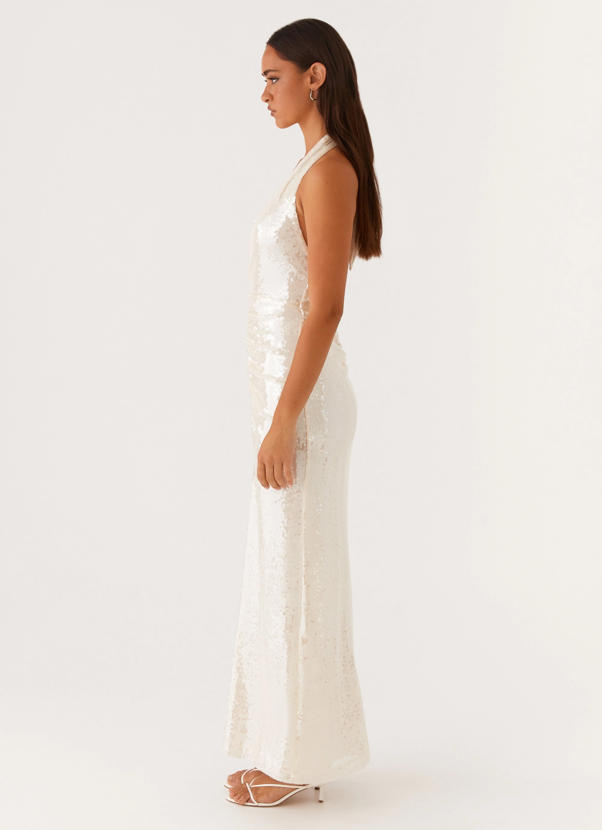 Urban appeal Whisked Away Halterneck Maxi Dress - White